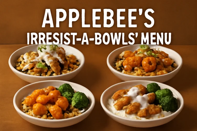 Applebees Irresist-A-Bowls® Menu with prices