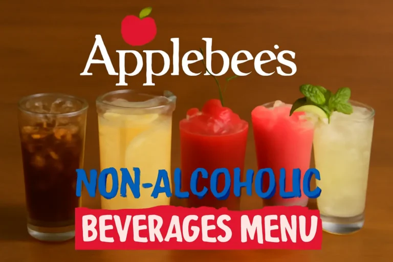 Applebees Non-Alcoholic Beverages menu with prices