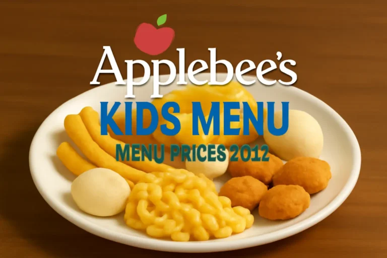 Applebees kids menu