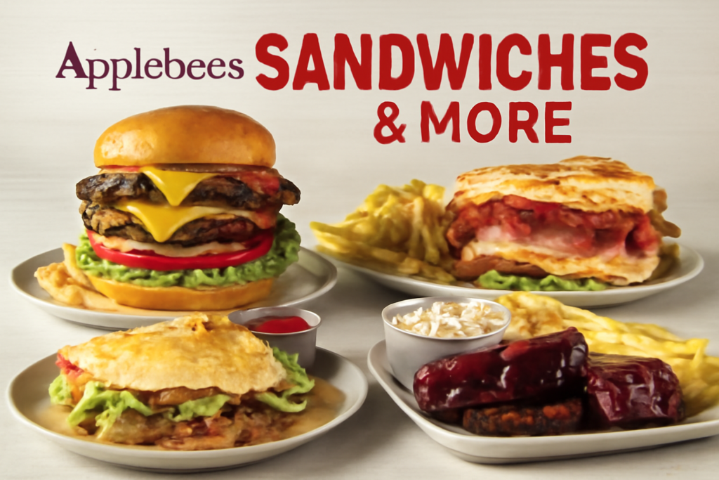 Applebees Sandwiches & More menu