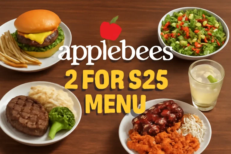 Applebees 2 for $25 menu