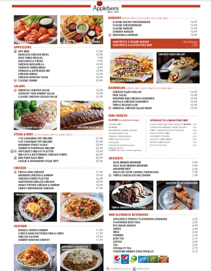 Applebees Dine in Menu With Prices: Discover Delicious Deals