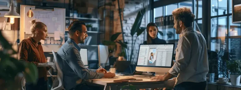 Business leaders going over a request for proposal document